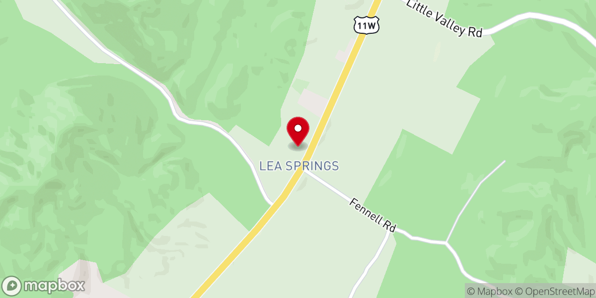 Map showing location of Lea Springs