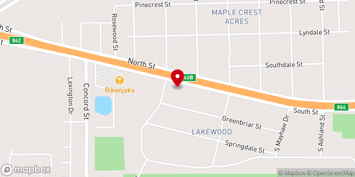 Map showing location of Victory Bible Baptist Church