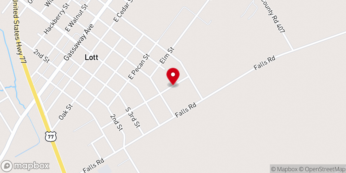 Map showing location of Living Water Christian Fellowship