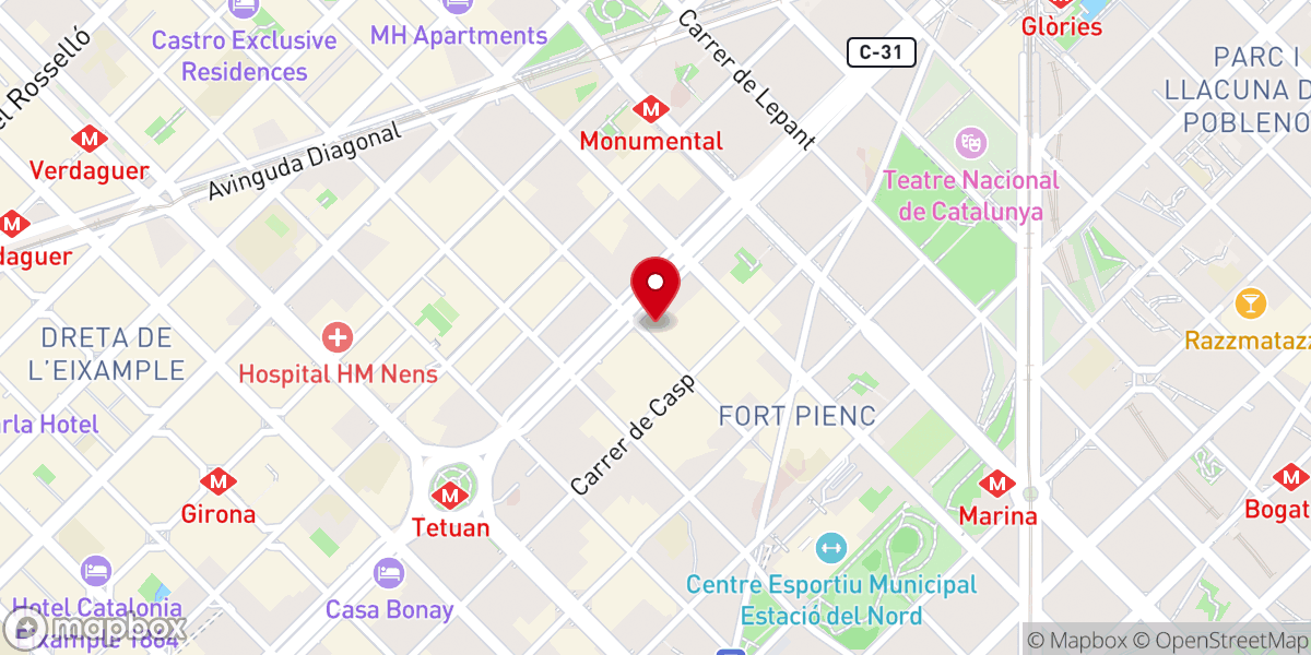 Map showing location of Iglesia Cristiana Evangélica Rios de Vida