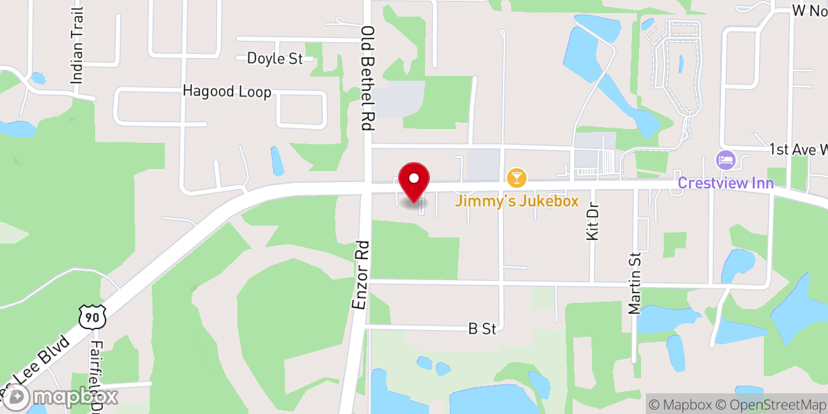 Map showing location of High Praise Crestview