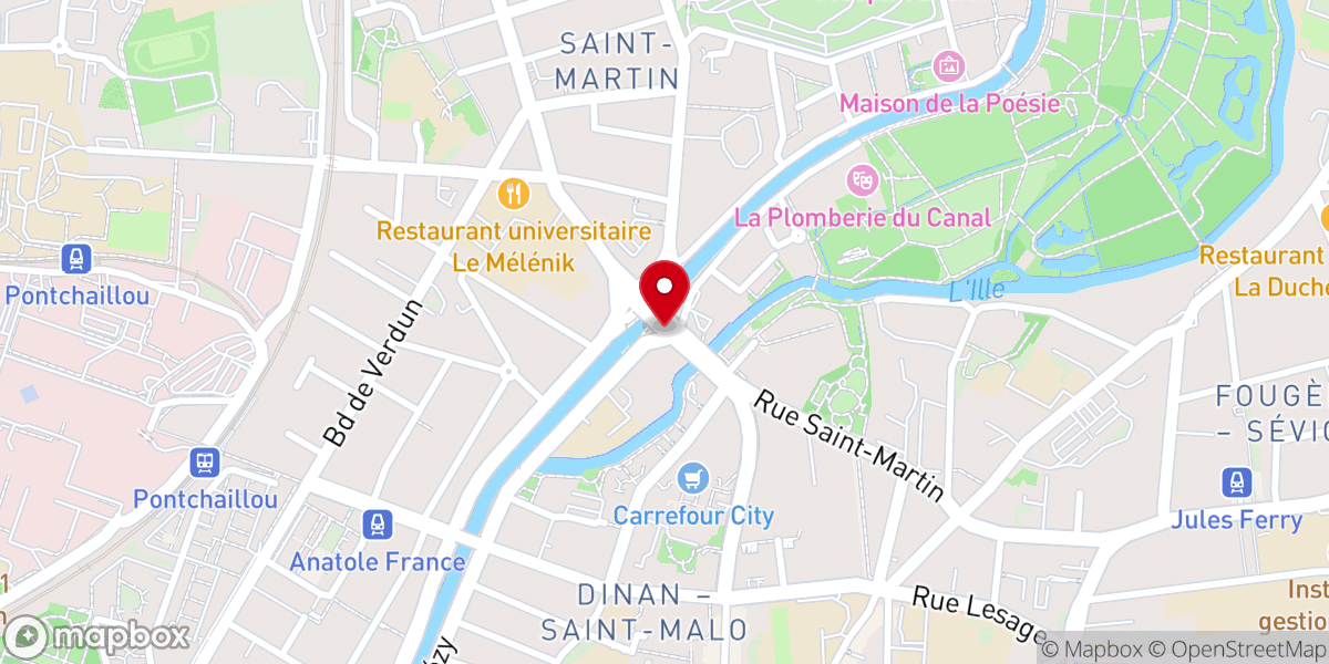 Map showing location of Communaute Soeurs Dominicaines Rennes