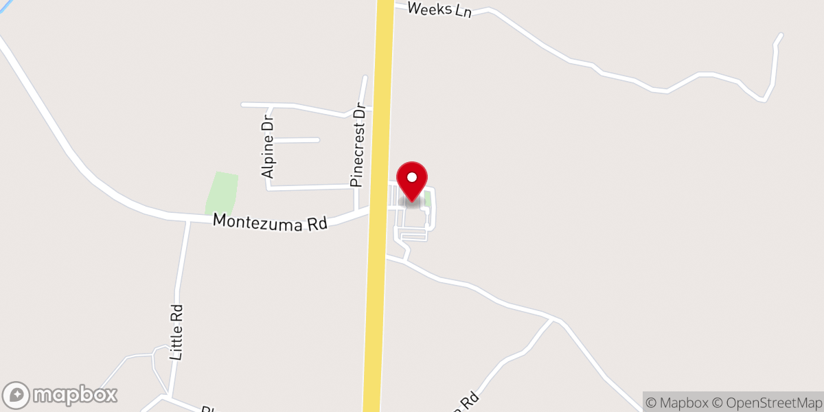 Map showing location of Estes church of Christ