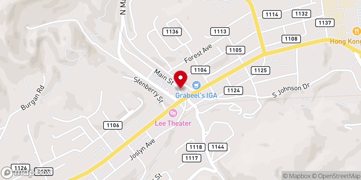 Map showing location of Clinchco FWB Church