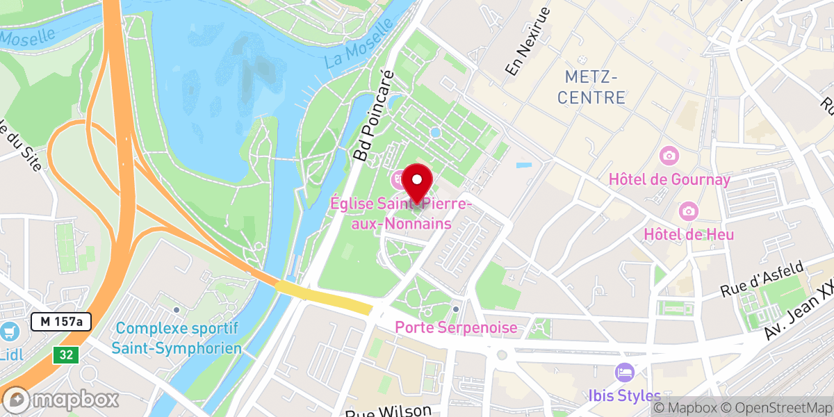 Map showing location of Chapelle des Templiers de Metz
