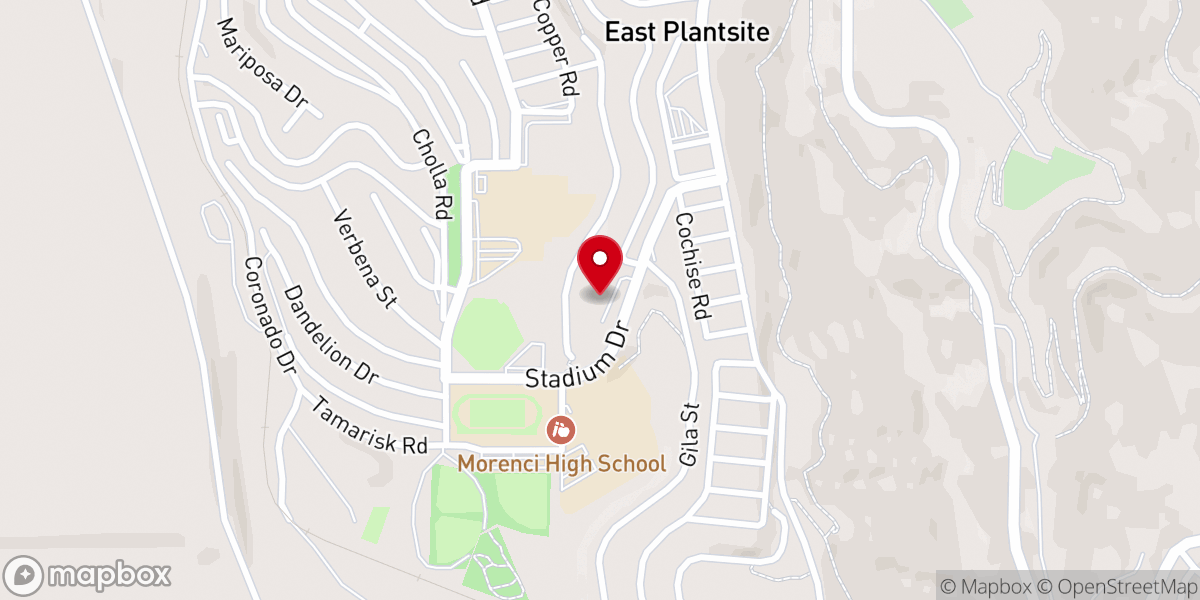 Map showing location of First Assembly of God Church