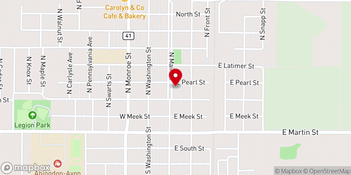 Map showing location of Church of Christ