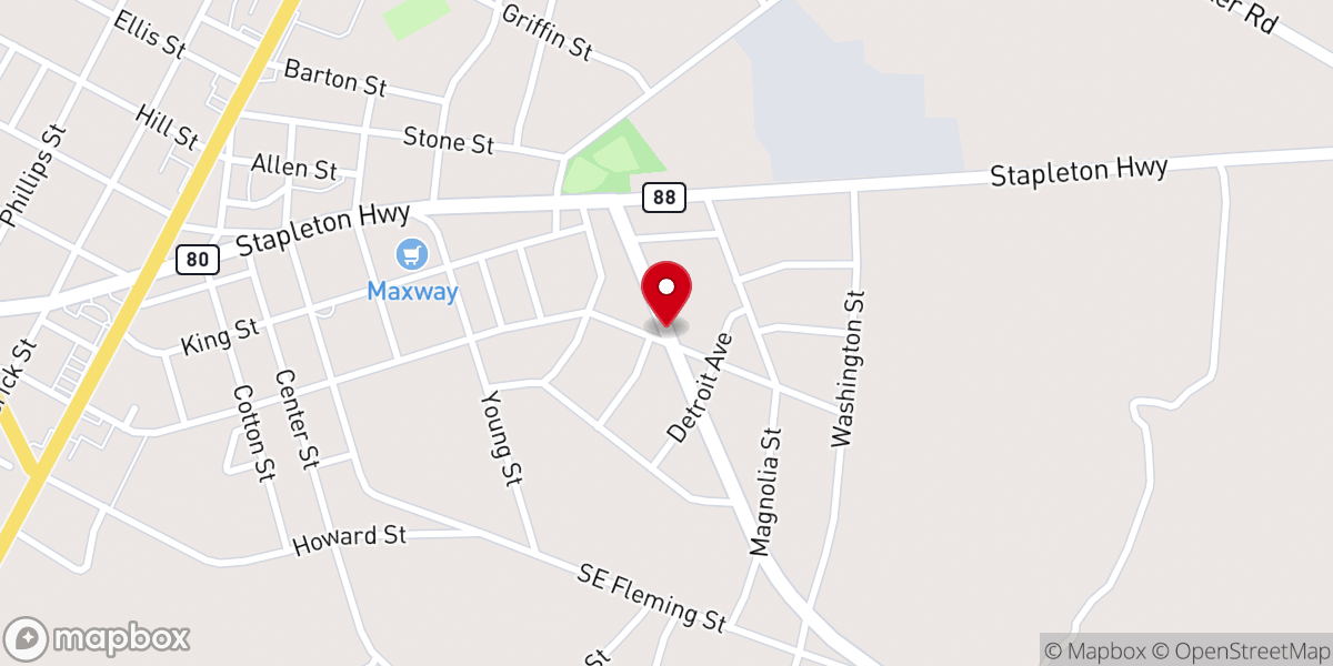 Map showing location of Smith Grove Missionary Baptist