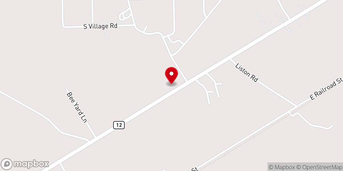 Map showing location of Harmony Church