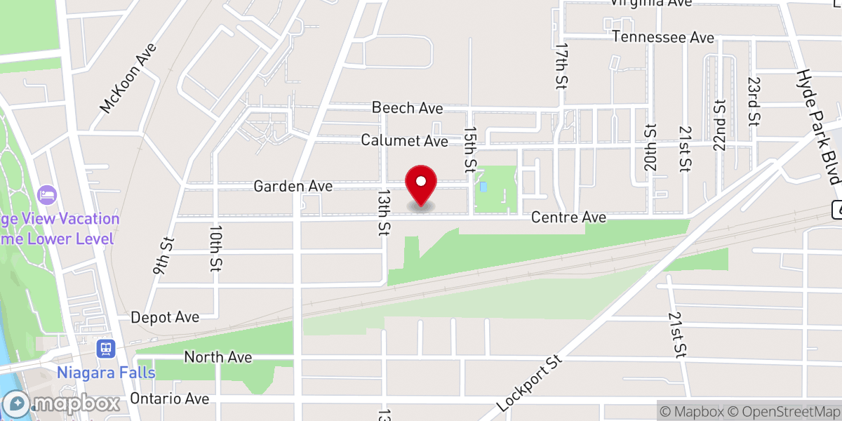 Map showing location of Lily of the Valley Baptist Church
