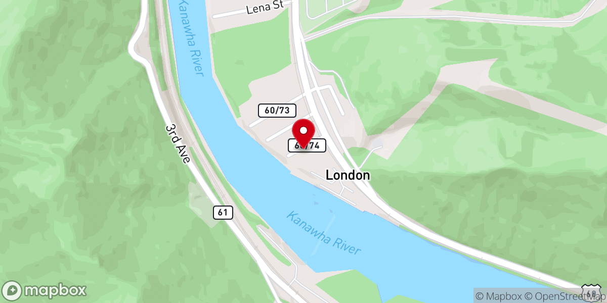 Map showing location of London Baptist Church