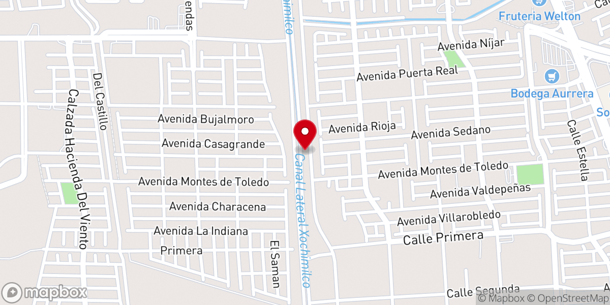 Map showing location of Centro Cristiano mexicali