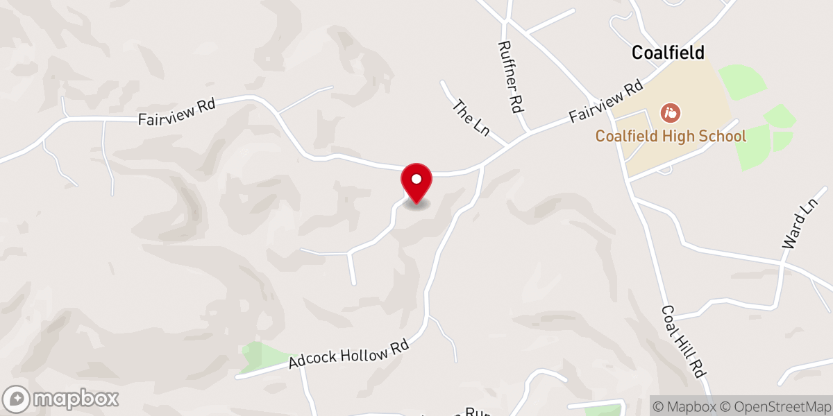 Map showing location of Pleasant Grove Baptist Church