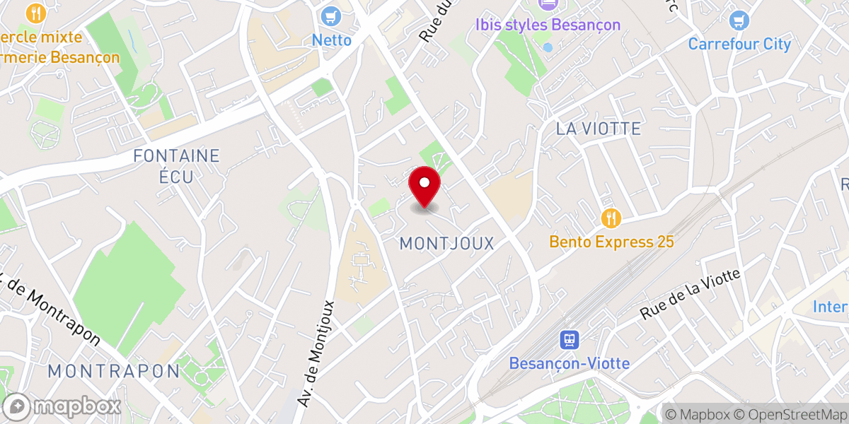 Map showing location of Église Évangélique
