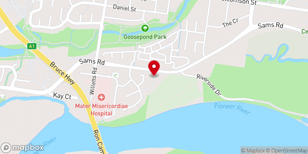 Map showing location of The Apostolic Church of Queensland - Mackay