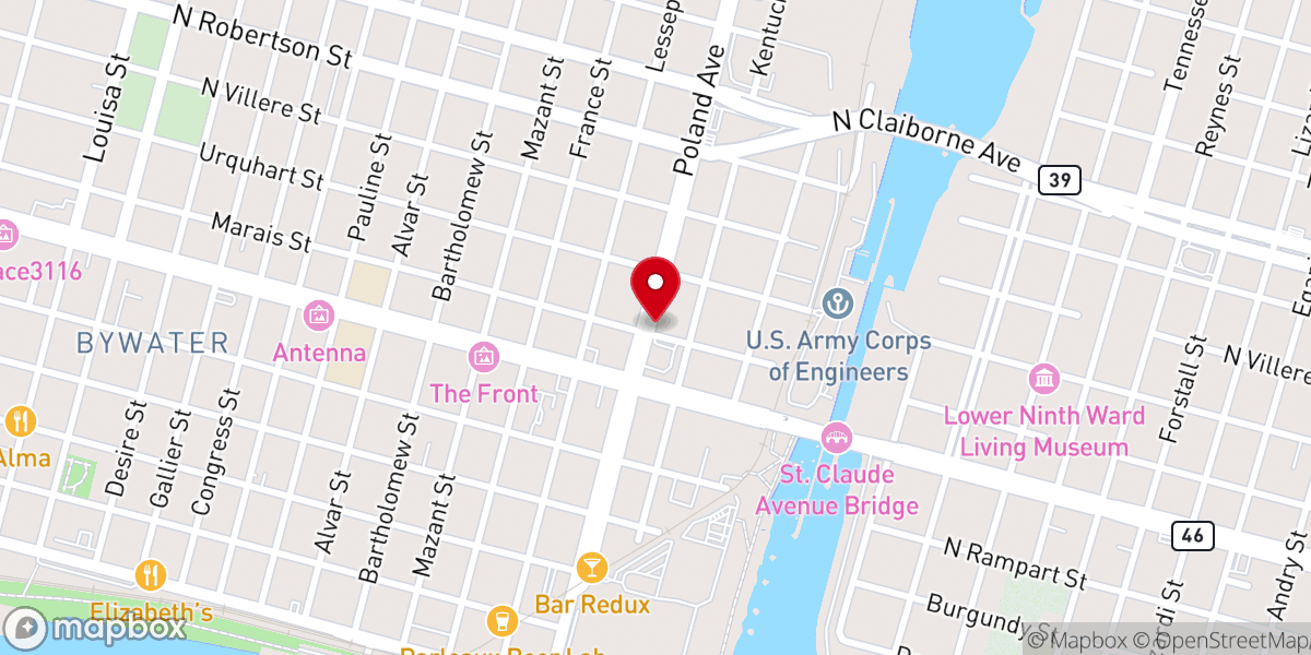 Map showing location of Heartbeats Life Center