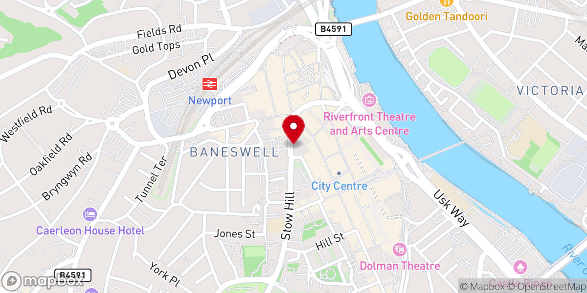 Map showing location of St Mary Roman Catholic Church