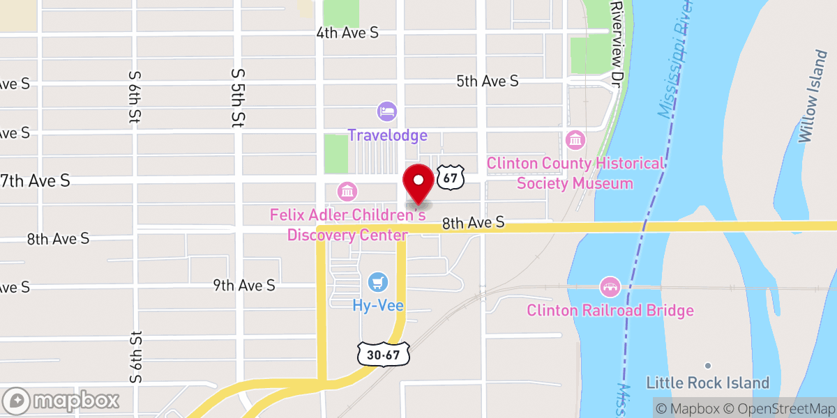 Map showing location of St Paul Lutheran Church