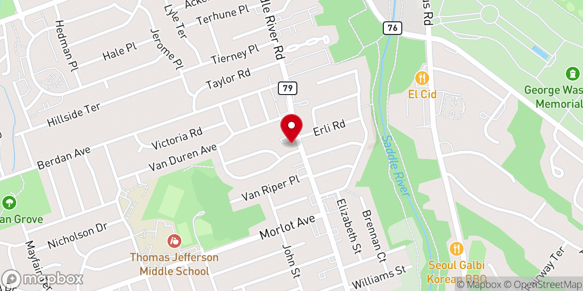 Map showing location of Church in FairLawn