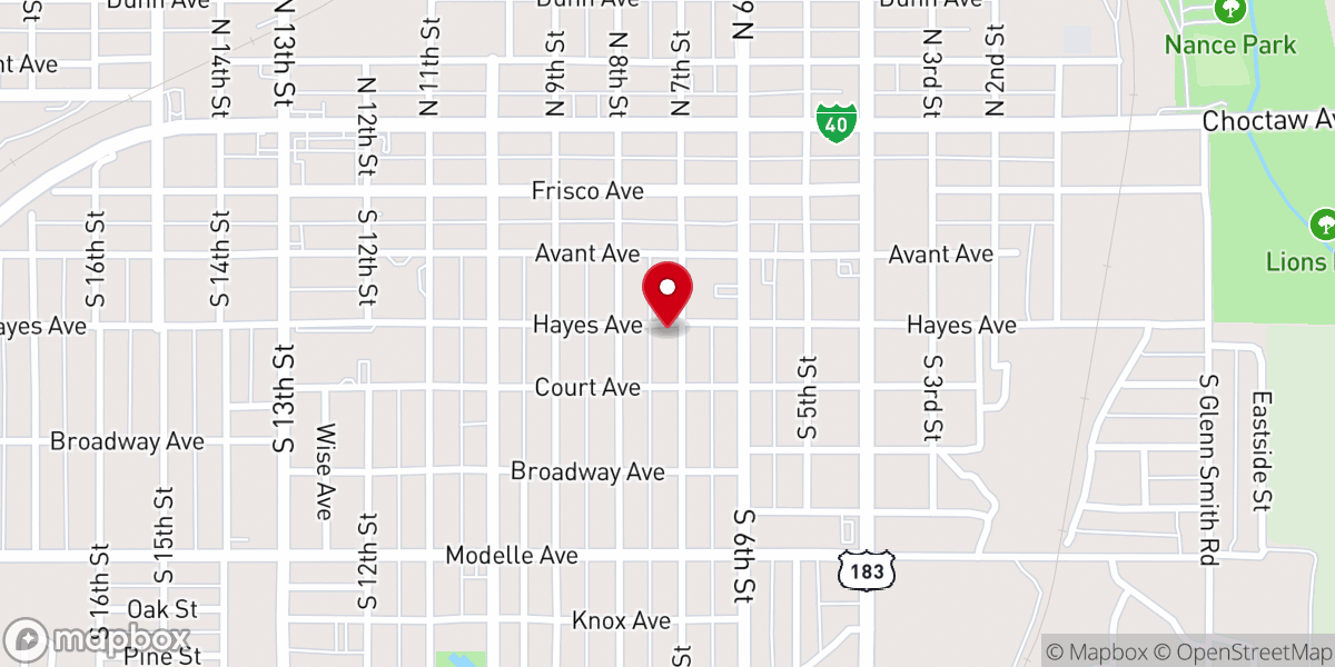 Map showing location of Mission House