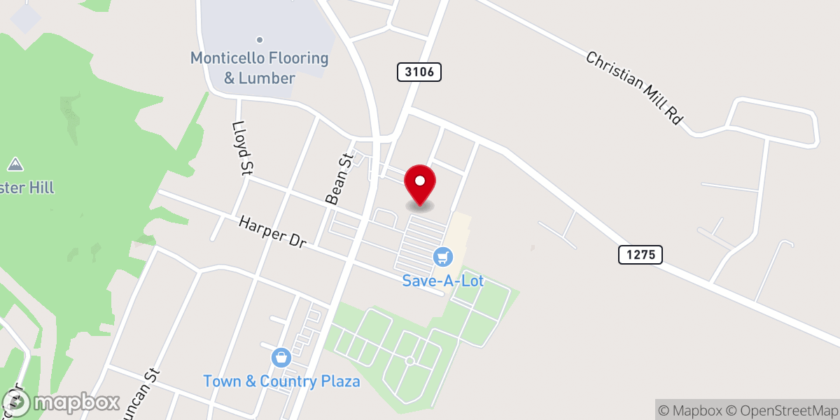 Map showing location of Journey Community Monticello