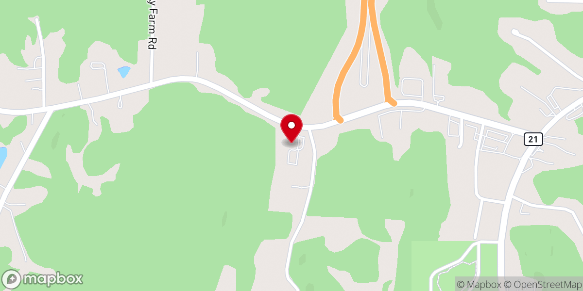 Map showing location of Hillsboro Christian Church