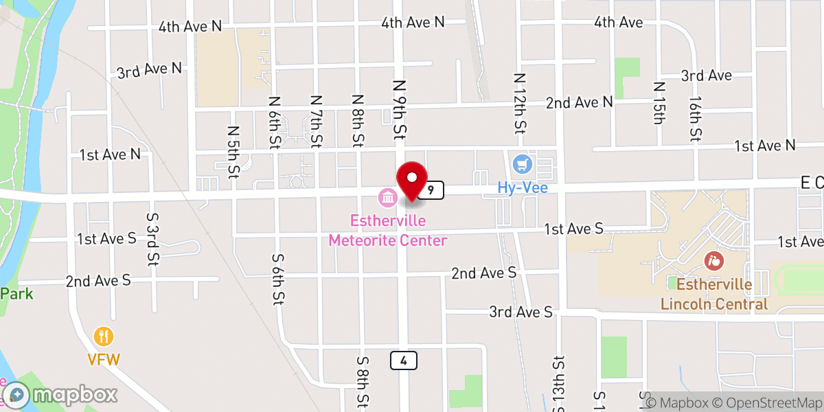 Map showing location of Duhigg Center