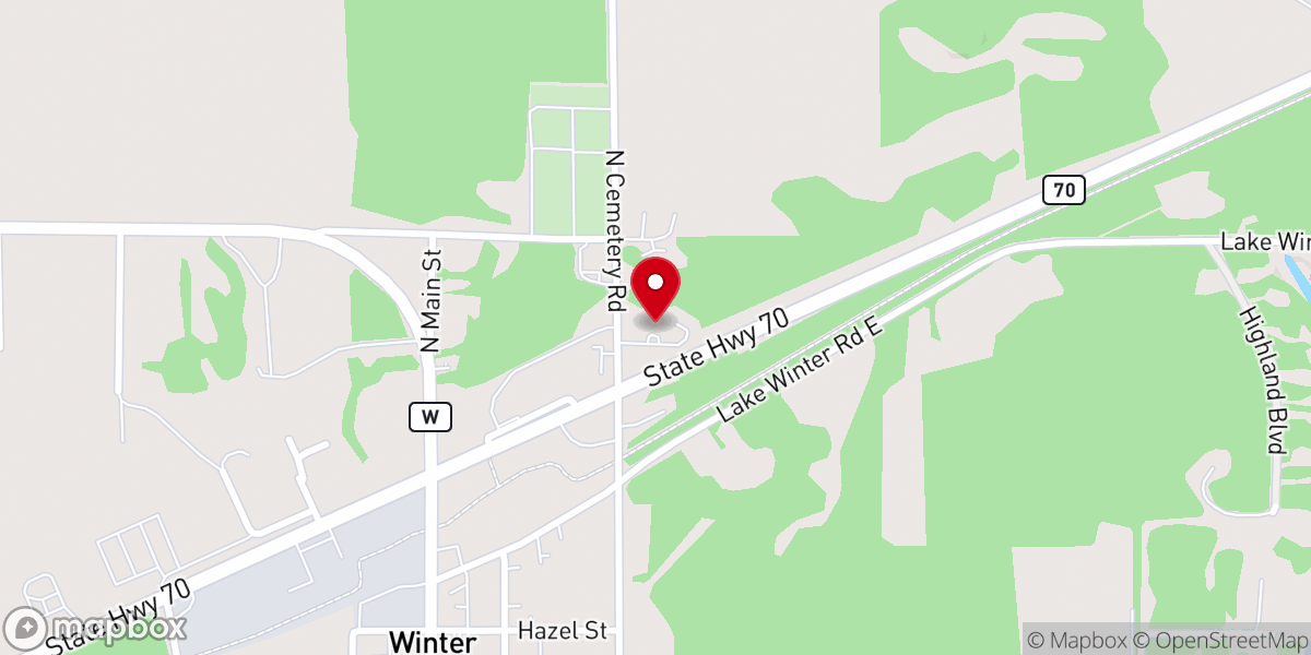 Map showing location of Zion Lutheran Church