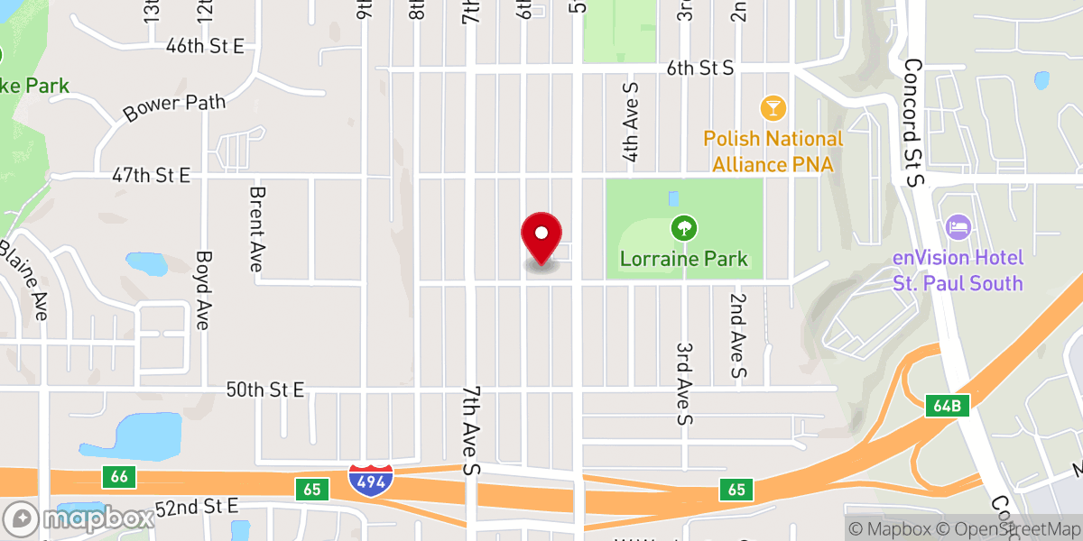 Map showing location of Holy Trinity Catholic Church