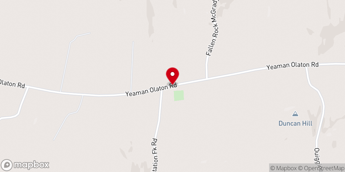 Map showing location of McGrady Creek Church