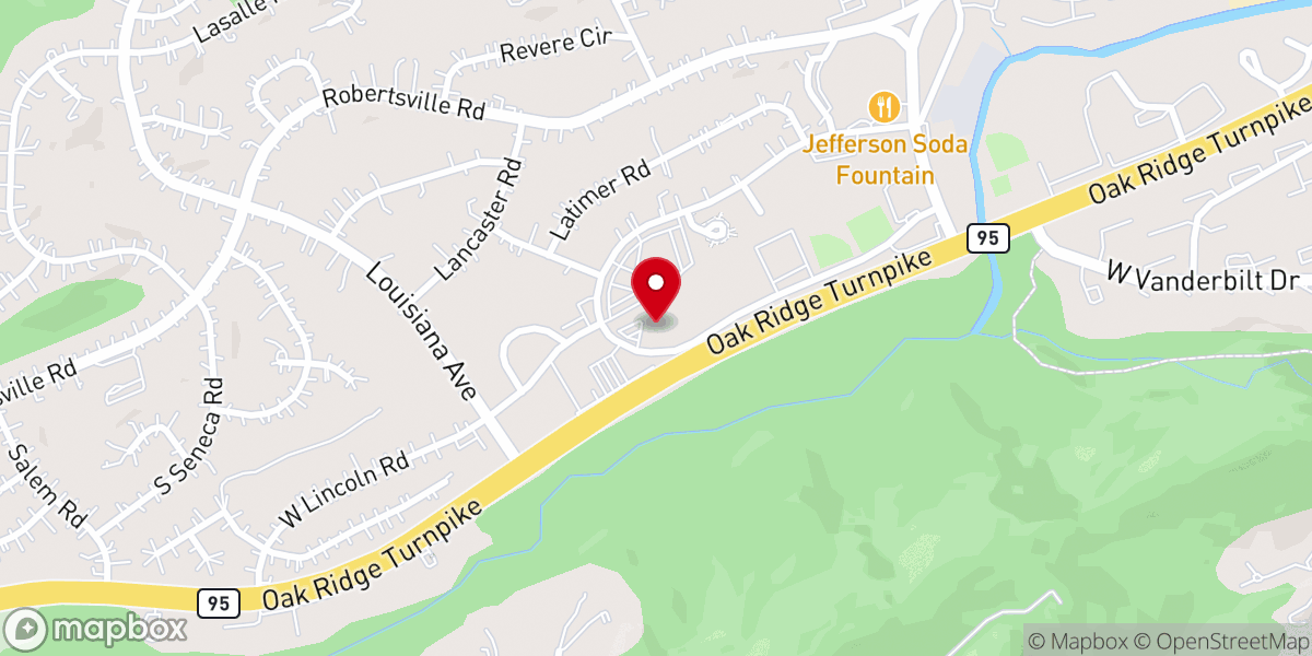Map showing location of First Free Will Baptist Church