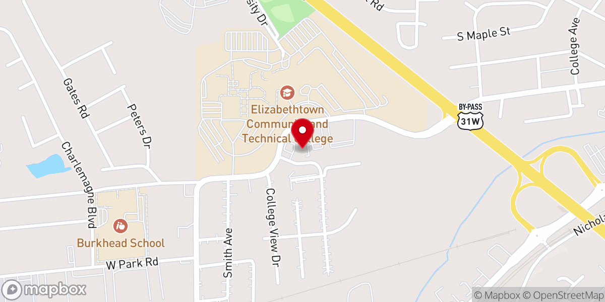Map showing location of College View Church of Christ
