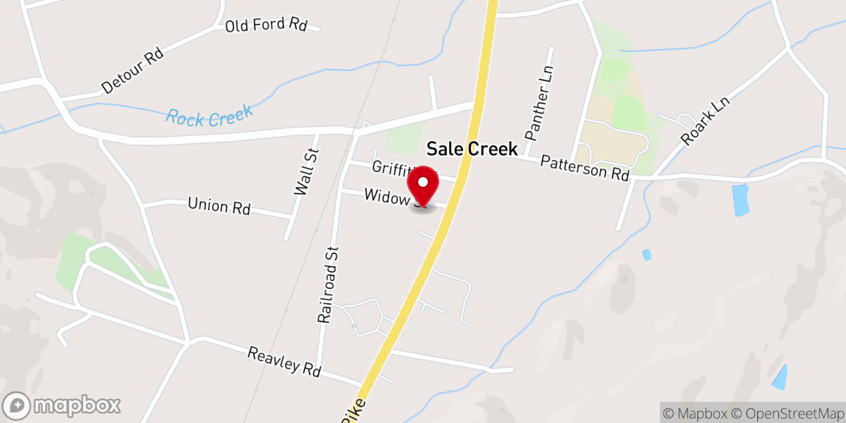Map showing location of Sale Creek church of Christ