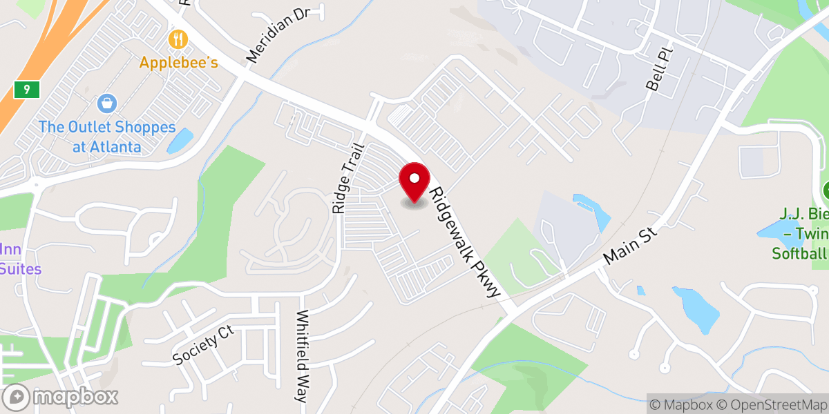 Map showing location of Woodstock City Church