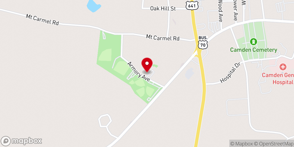 Map showing location of Benton County Ministerial