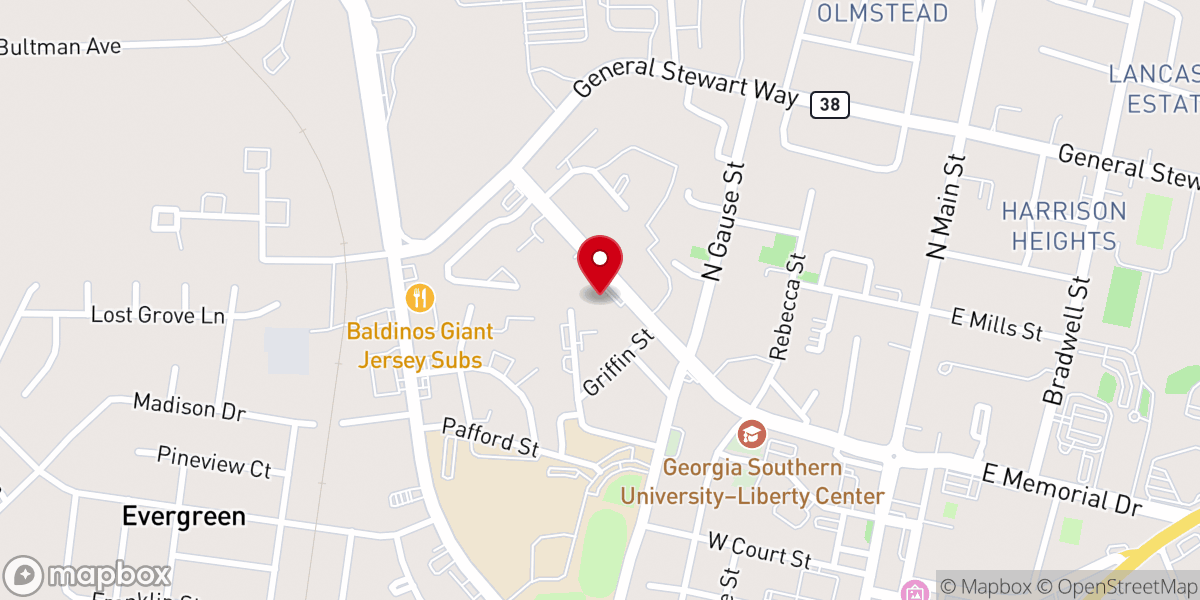 Map showing location of Destiny Christian Center