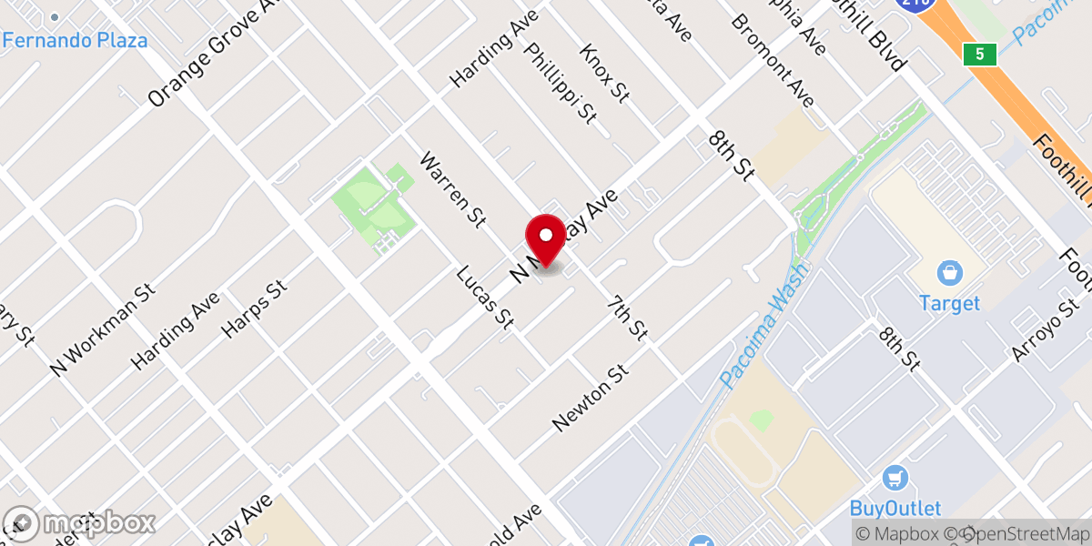 Map showing location of Iglesia Evangelica Camino de Santidad
