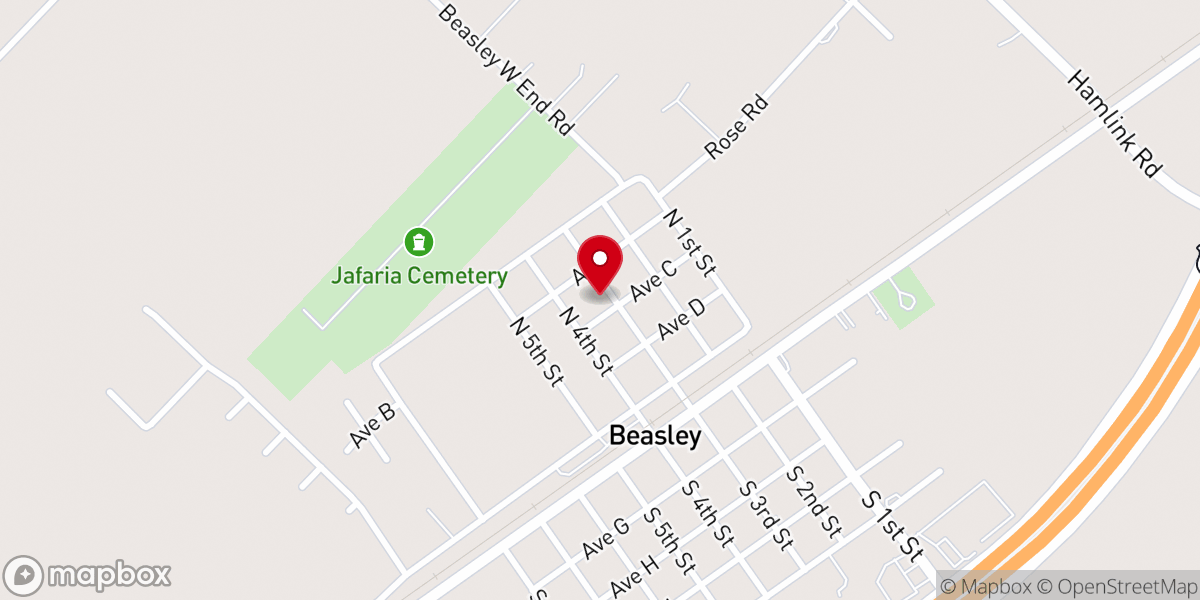 Map showing location of Hope Lutheran Church