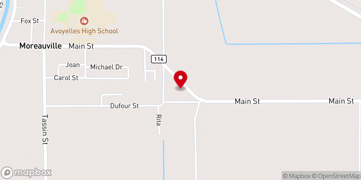 Map showing location of Avoyelles Head Start