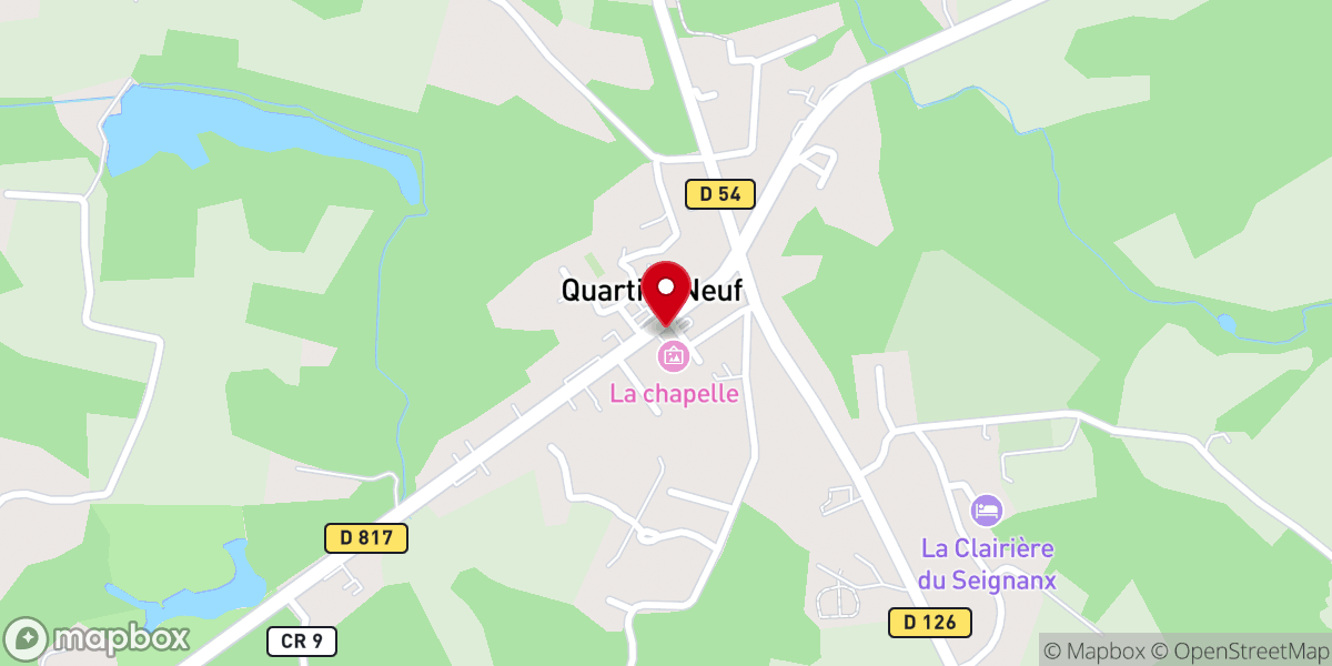 Map showing location of Chapelle