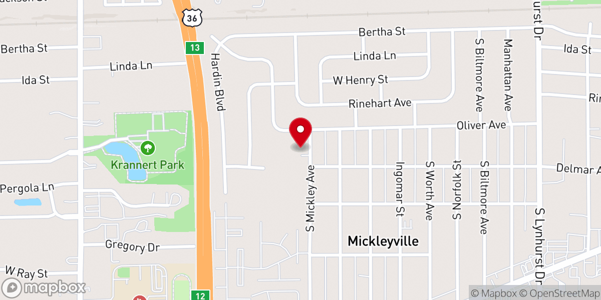 Map showing location of Redeemer Baptist Church of Indianapolis