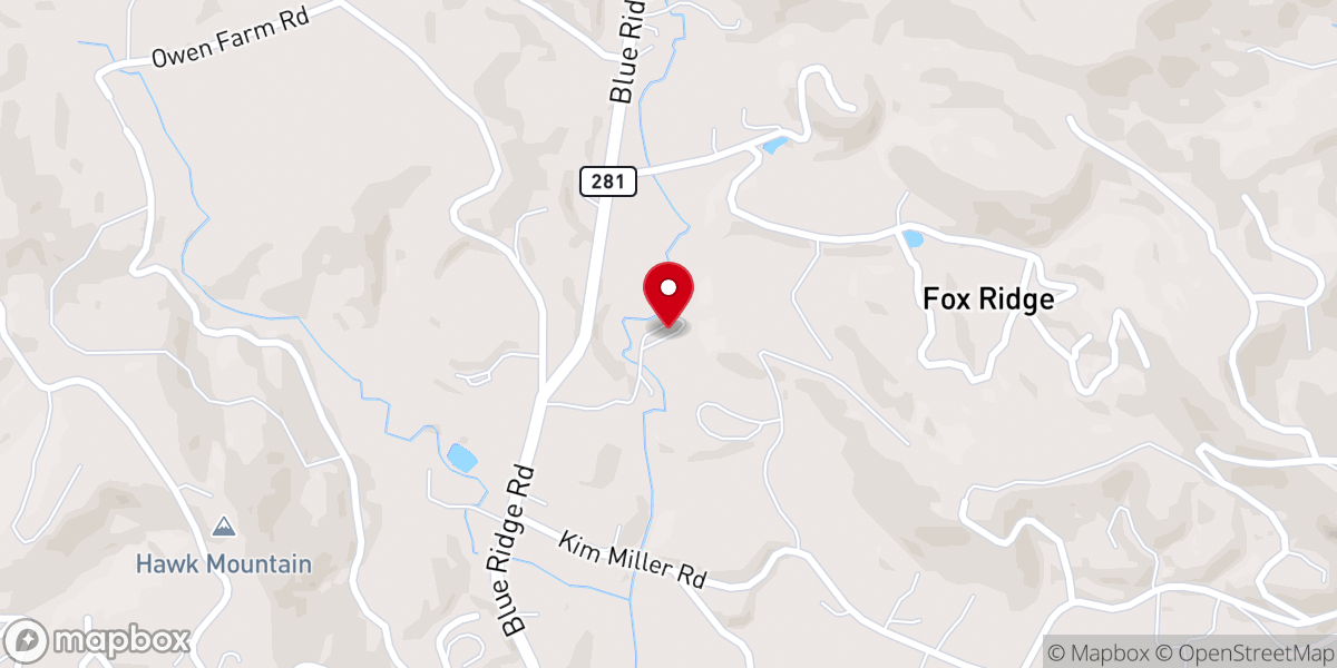 Map showing location of Blue Ridge Falls Rv Resort (Formerly Riverbend RV Resort