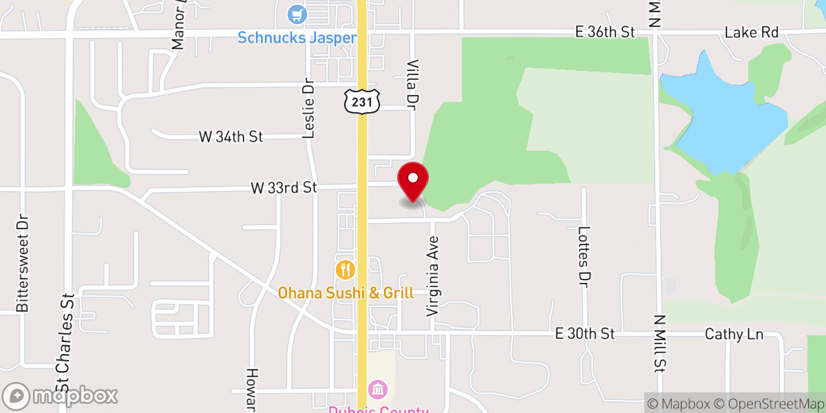 Map showing location of Redeemer Lutheran Church