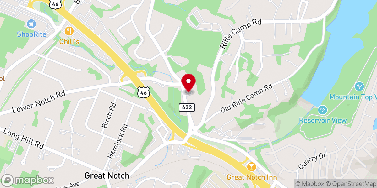 Map showing location of Calvary Assembly