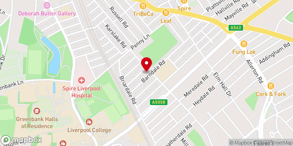 Map showing location of Cornerstone Church Liverpool