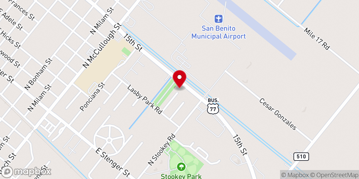 Map showing location of Templo Ríos de Vida