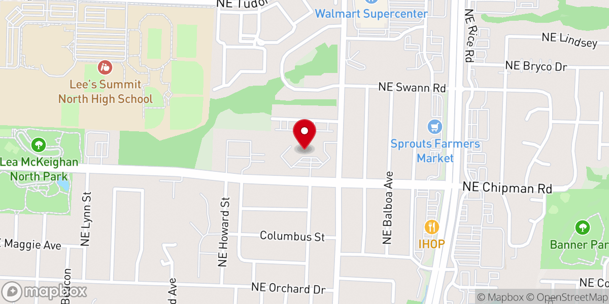 Map showing location of St. Matthew Lutheran Church