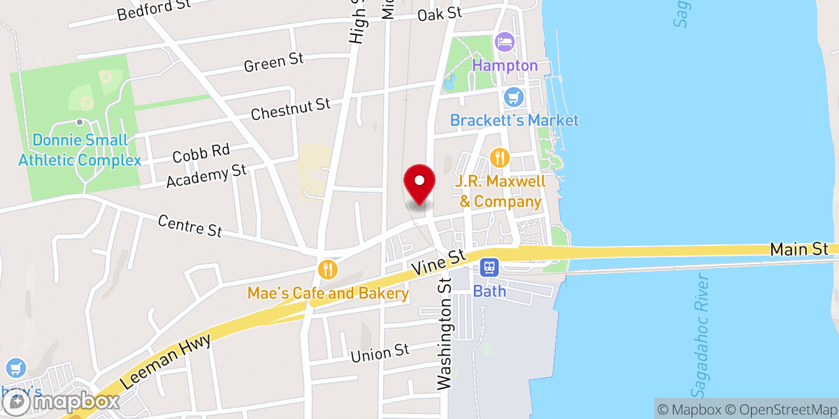 Map showing location of Neighborhood Café - Soup Kitchen