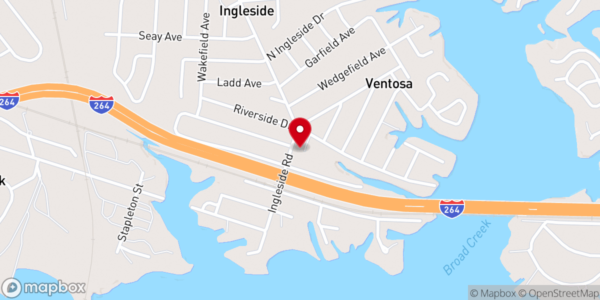 Map showing location of Squire's Memorial Presbyterian Church