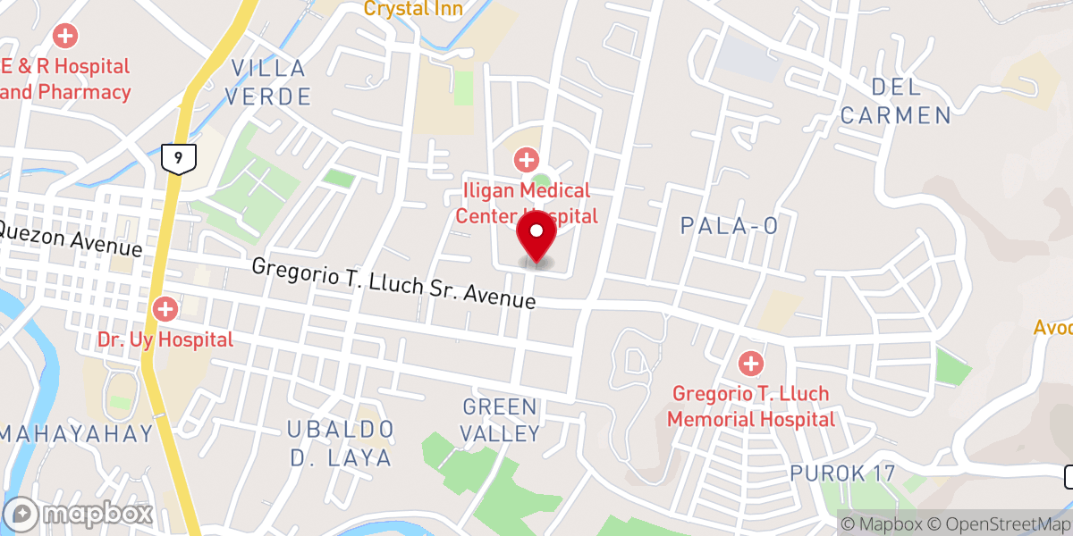 Map showing location of First Assembly of God Pala-o Church
